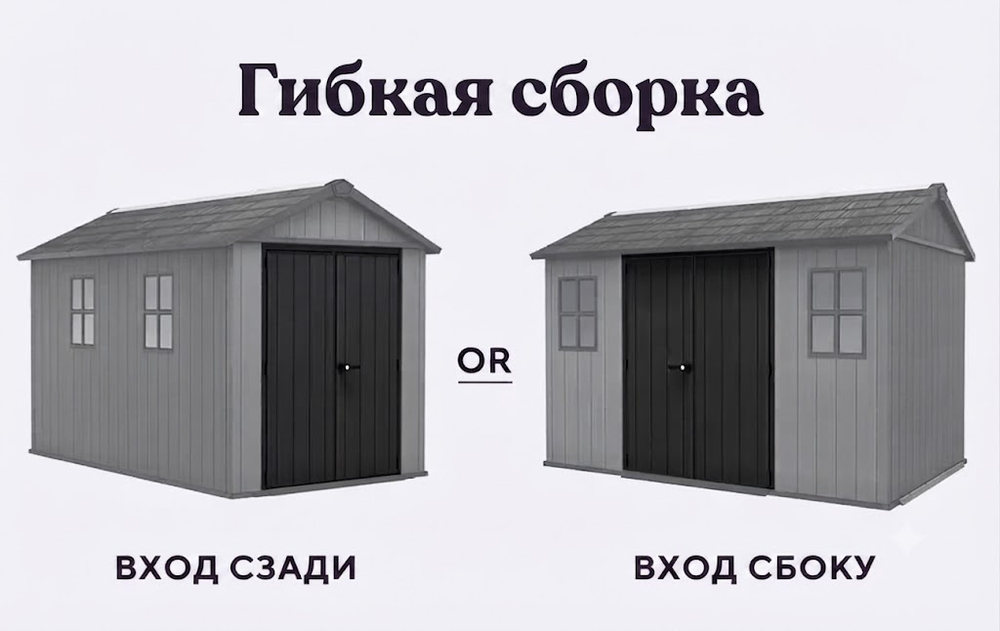 Пластиковый хозблок Keter Newton Plus 1175 grey