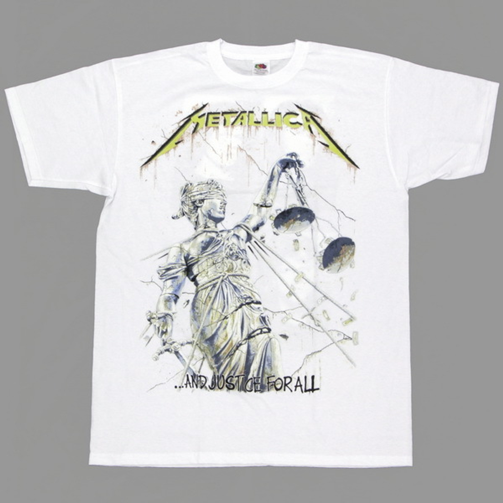 Футболка Metallica And Justice For All белая