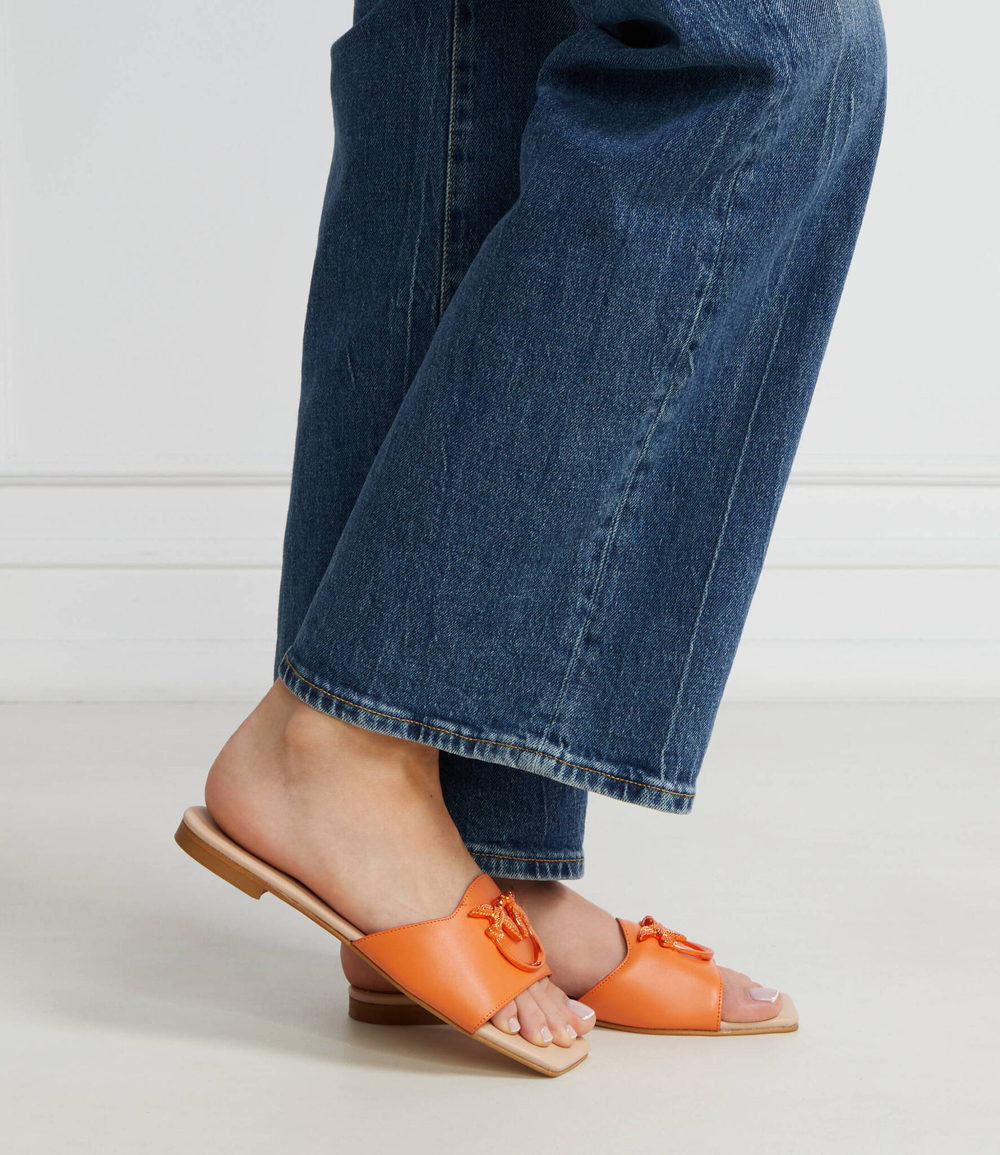 Шлепанцы кожаные marli 01 calf Pinko - оранжевый(SD0063 P001)