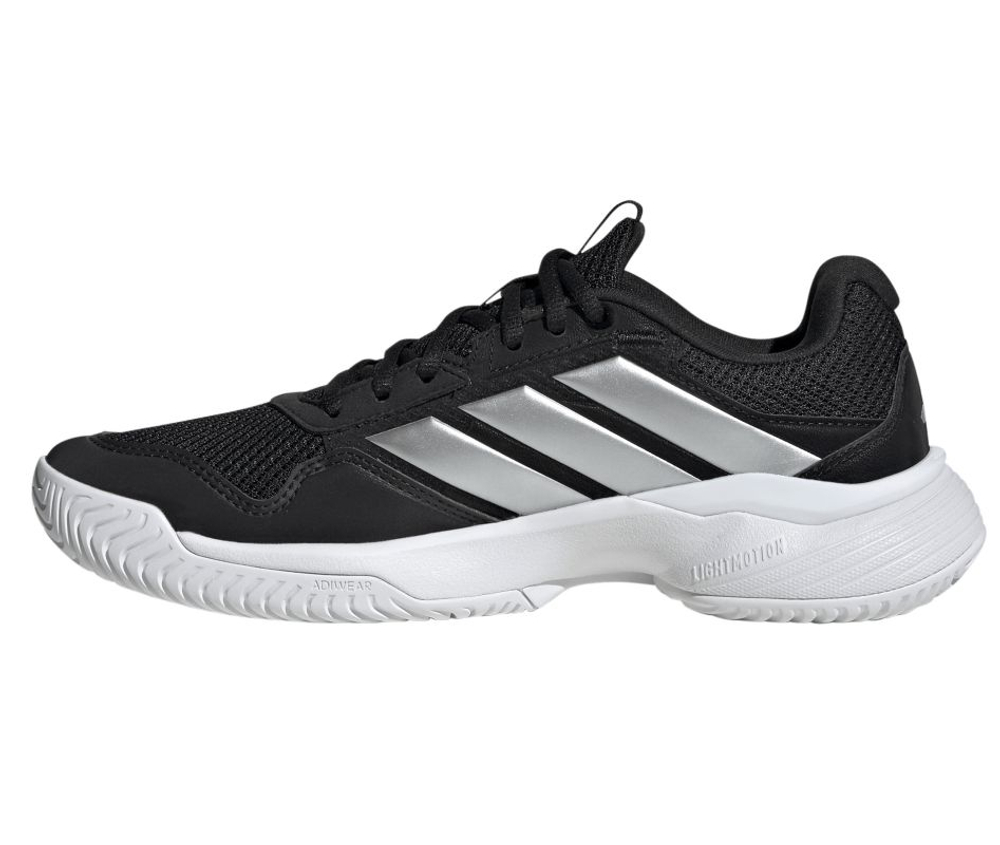 Женские теннисные кроссовки Adidas GameCourt 3 W - core black/silver metallic/cloud white