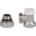 Клапан балансировочный угловой STOUT - 1/2" (ВР/НР-американка, PN10, Tmax 120°C, с самоуплотнением)