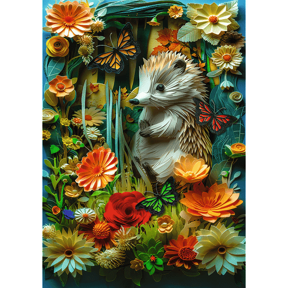 Pazl / Пазлы / Puzzles - "1000 40th anniversary Trefl" -  Hedgehog