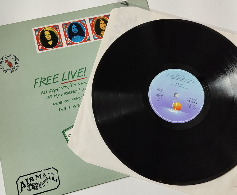 Винтажная виниловая пластинка LP Free Live (Germany 1980)
