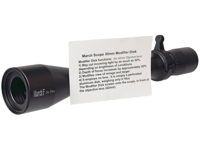 Прицел March-F 3-24x42 FML-T1 FFP, подсветка (D24V42FIML FML-T1)