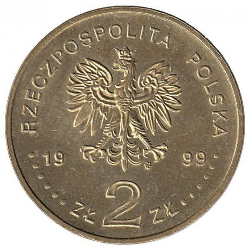 2 злотых 1999 год, Польша. Эрнест Малиновский. 1818-1899 гг. Путешественники и исследователи. UNC