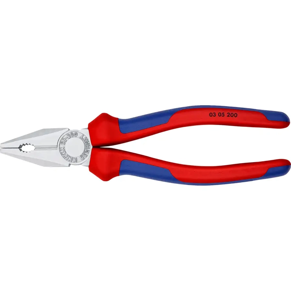 Плоскогубцы комбинированные хромированные 200 мм Knipex 03 05 200