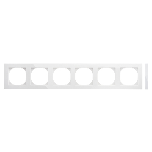 Рамка 6 постовая Slim LAVERO CLASSIC 1010100146 белая