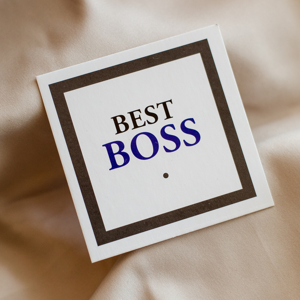 К-583 карточка (8х8 см) Best boss (в упаковке 10 шт.)