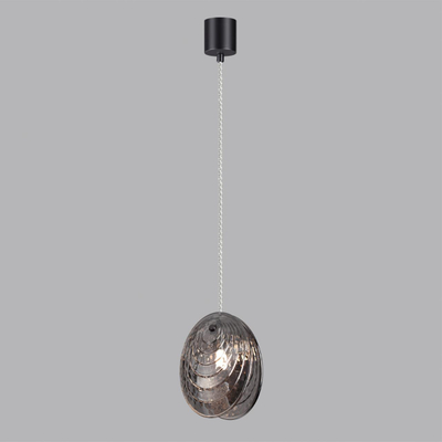 5038/1 MODERN ODL24 367 черный/дымчатый/металл/стекло Подвес G9 1*40W MUSSELS