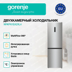 Отдельностоящий двухкамерный холодильник Gorenje NRKP61EA2XL4