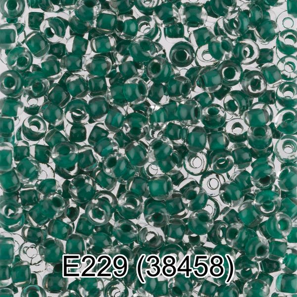 Бисер Gamma 10/0 (2.3 мм), 50 г (10х5 г), E229 зеленый, 38458, круглый 5