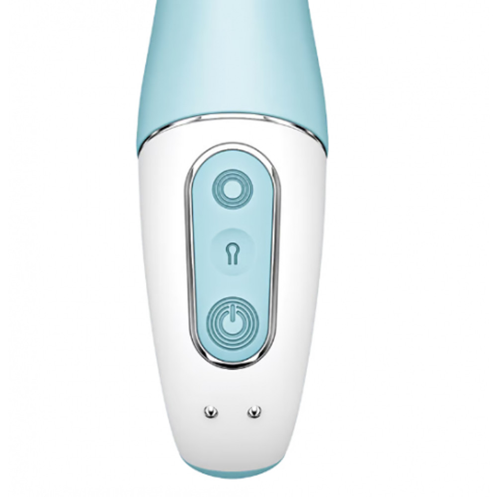 Надувной вибратор для точки-G Satisfyer Air Pump Vibrator 5+ голубой