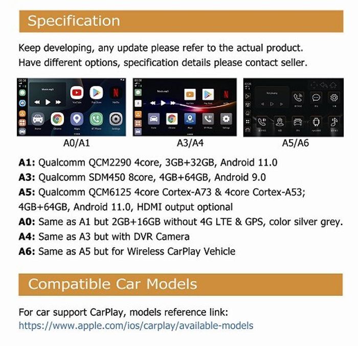 Мультимедиа-блок для Audi 2017-2023+ со штатным проводным CarPlay - Kuberg OL-AI на Android 11