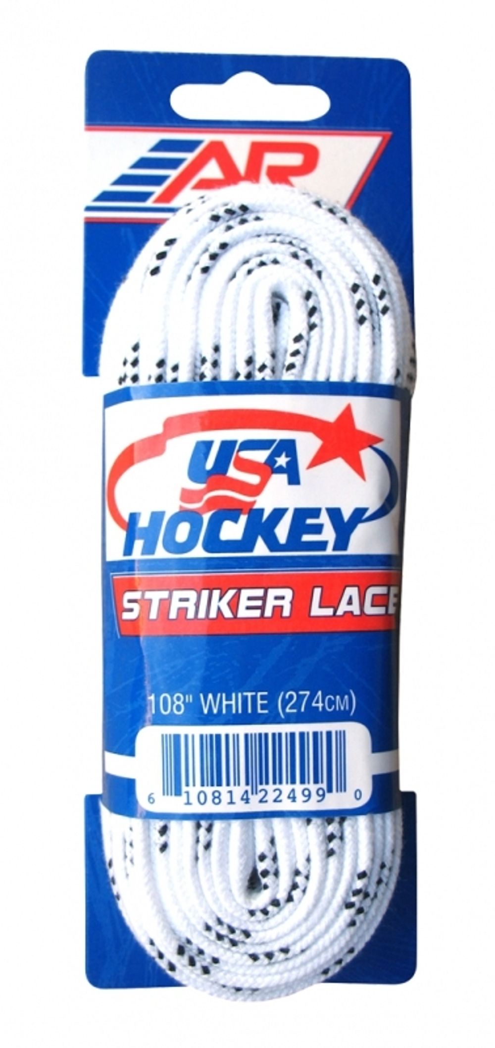 A&R Шнурки хоккейные USA Hockey (White) (108"-274)