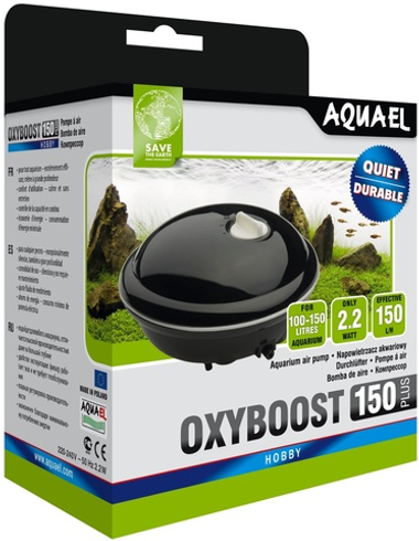 Компрессор Aquael OxyBoost 150 plus для аквариума 150 л/ч 2.2 Вт