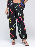 Костюм с Алладинами летний шелковый "ART SILK", 713.9062.06.03, цвет черный буквы