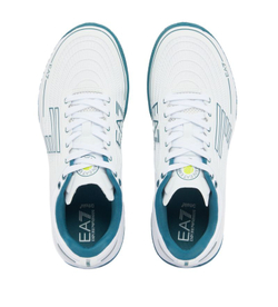 Мужские теннисные кроссовки EA7 Unisex Woven Sneaker Clay - white/hydro