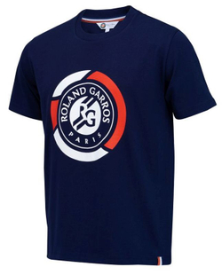 Футболка для мальчика теннисная Roland Garros Tee Shirt Big Logo K - marine
