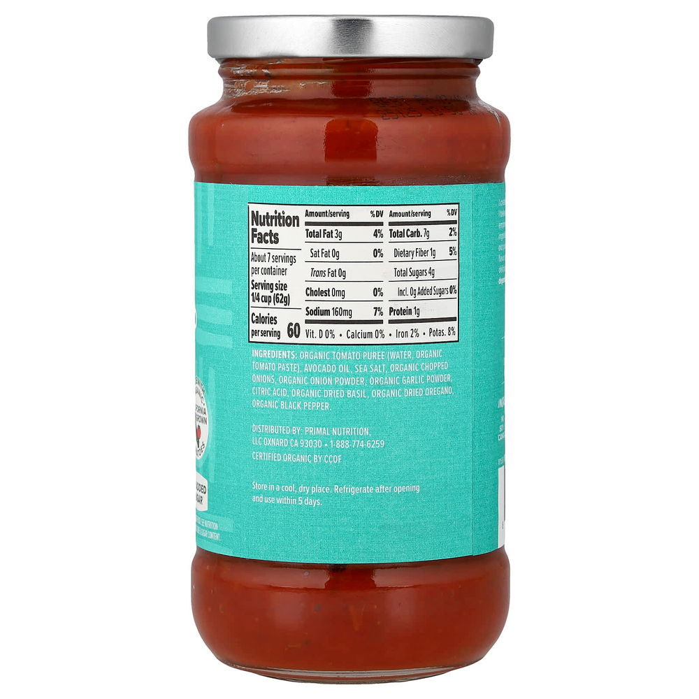 Primal Kitchen, соус для пиццы с маслом авокадо, без подсластителей, 453 г (16 унций)
