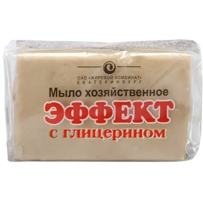 Мыло хозяйственное ЕЖК 74% Эффект в прозр.полипроп.обертке 200 г.
