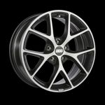 Диск колесный BBS SR 7.5x17 5x115 ET40 CB70.2 volcano grey/diamond cut