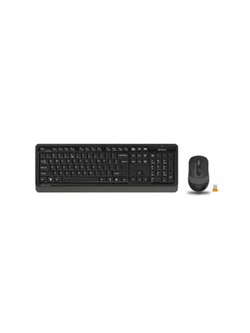 A-4Tech Клавиатура + мышь A4 Fstyler FG1010 GREY клав:черный/серый мышь:черный/серый USB беспроводная [1147570]