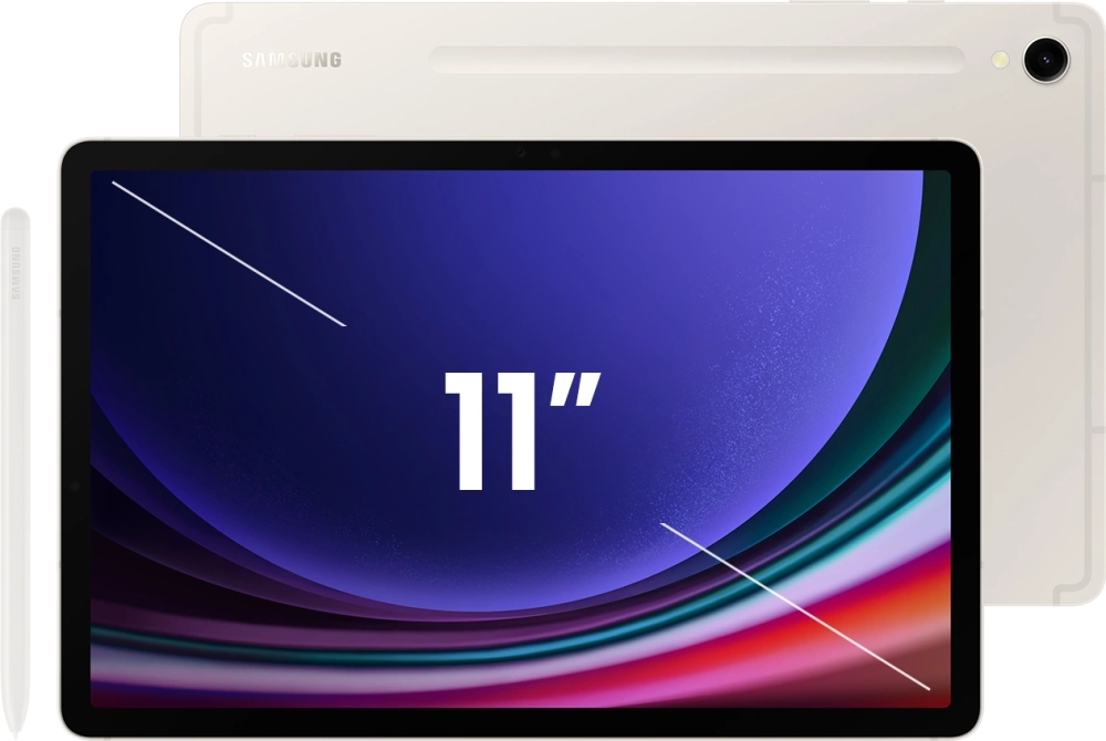 Планшет Samsung Galaxy Tab S9 SM-X716B 8 Gen 2 (3.36) 8C RAM8Gb ROM128Gb 11" AMOLED 2X 2560x1600 5G Android 13 бежевый 13Mpix 12Mpix BT WiFi microSD 1Tb 8400mAh