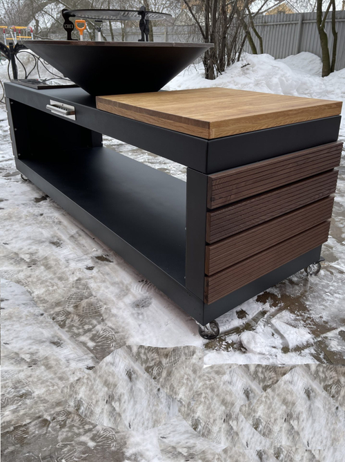 Дровяной гриль-очаг DIO KITCHEN LONG 1000