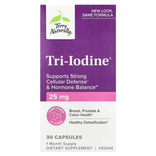 Terry Naturally, Tri-Iodine®, 25 мг, 30 капсул