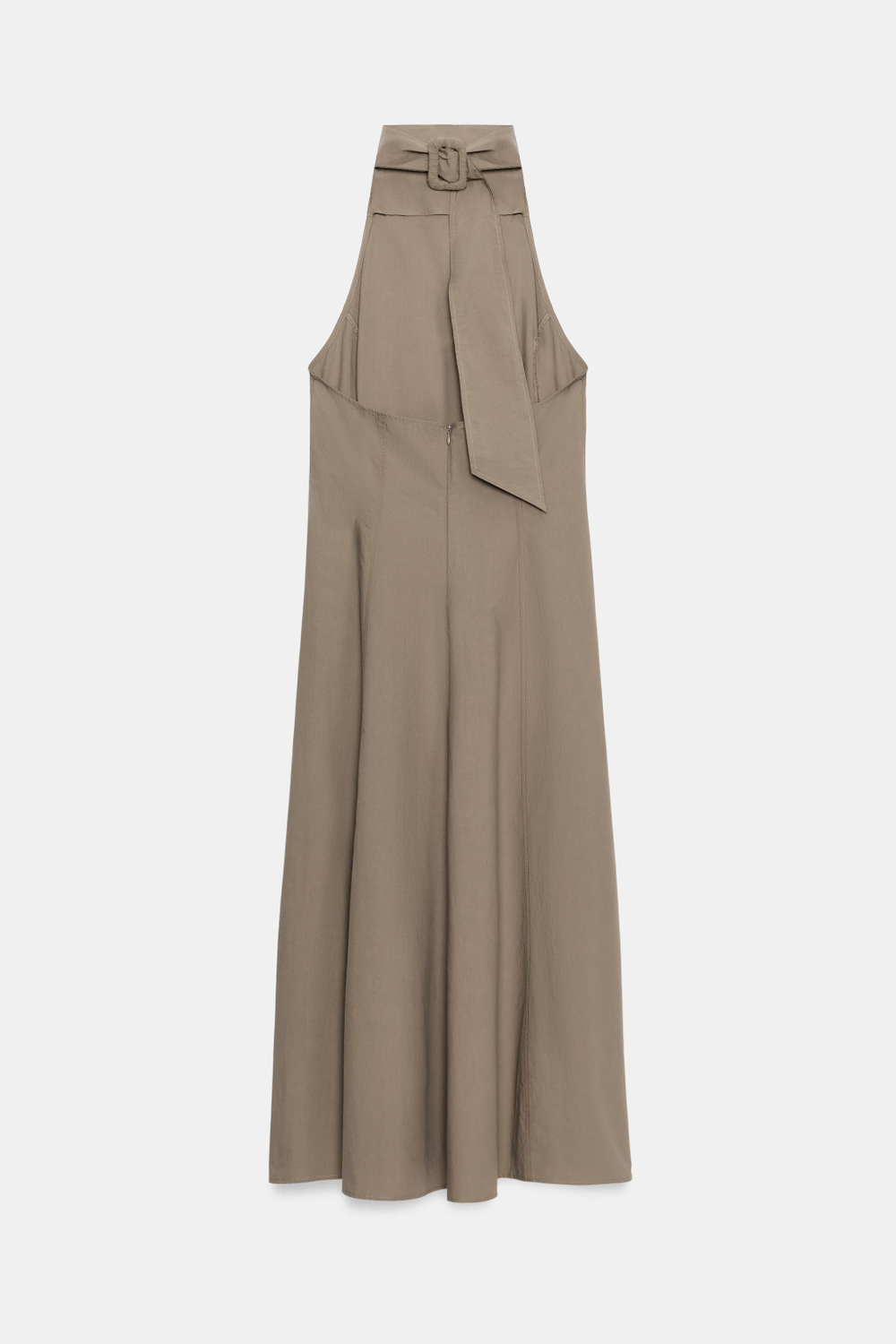 ПЛАТЬЕ МИДИ С ГОРЛОВИНОЙ ХАЛТЕР И ПРЯЖКОЙ — ZARA