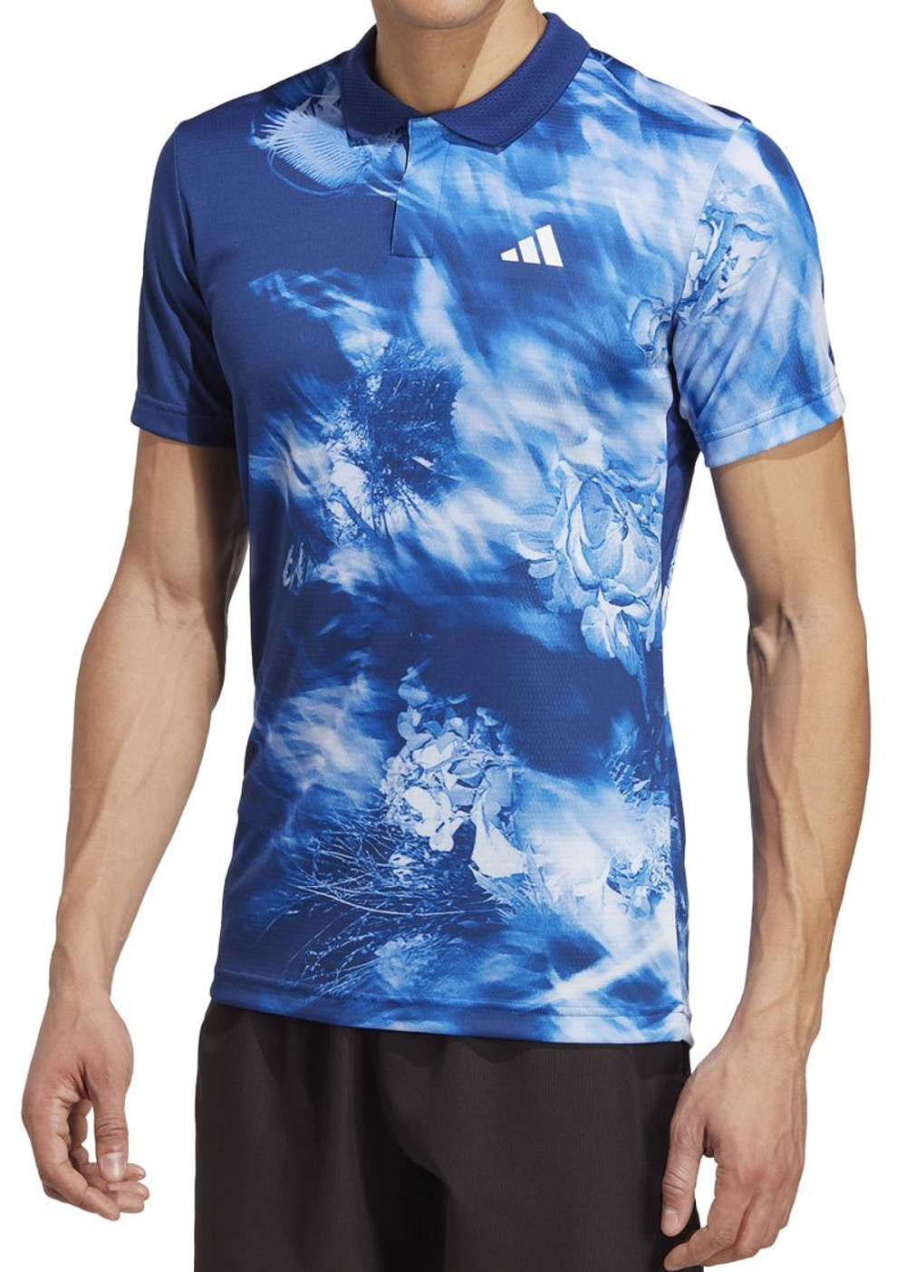 Мужское теннисное поло Adidas Melbourne Freelift Polo - разноцветный/victory blue/white