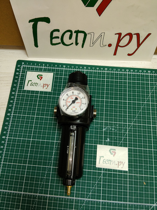 Воздушный фильтр + регулятор, 0-12 бар, 3/8" BSP (F) - 1/2" BSP (F)