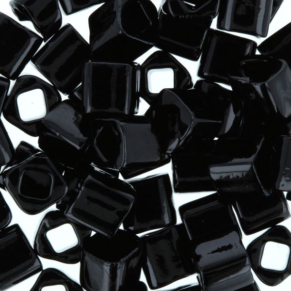 Бисер Toho Cube 1 (4 мм), 25 г (5х5 г), 0049 черный