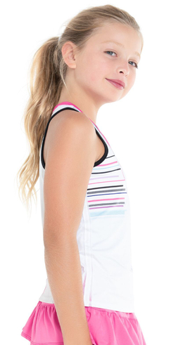 Футболка для девочки теннисная Lucky in Love Prep It Up Tank - разноцветный