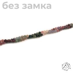 Нить бусин с огранкой турмалин 4 мм