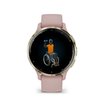 Умные часы Garmin Venu 3S 41 мм Безель из нержавеющей стали из мягкого золота с корпусом в форме пыльной розы и силиконовым ремешком