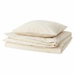 Комплект постельного белья IKEA BERGPALM (БЕРГПАЛМ), Односпальный, Бежевый, 150x200, 50x80 см