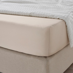НАТТЖАСМИН NATTJASMIN Простыня на резинке 160x200 см, бежевая