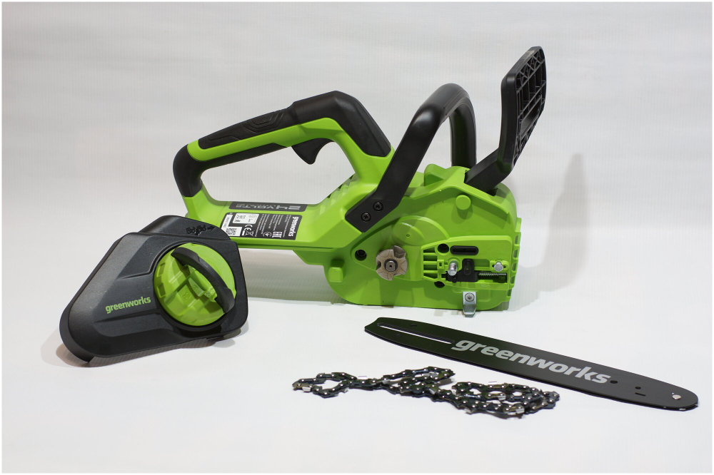 Цепная пила аккумуляторная GREENWORKS G24CS25 24В,25см,3/8-1,1-40 (без АКБ и ЗУ) (2007707)
