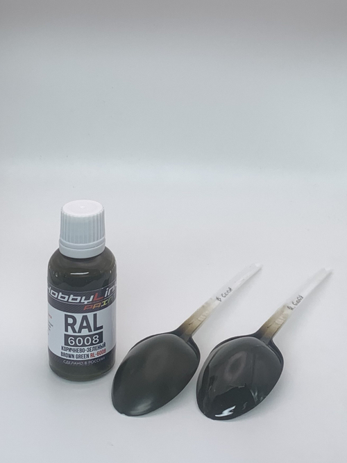 Краска лаковая HobbyLink RAL-6008 Коричнево-зеленый RL-6008
