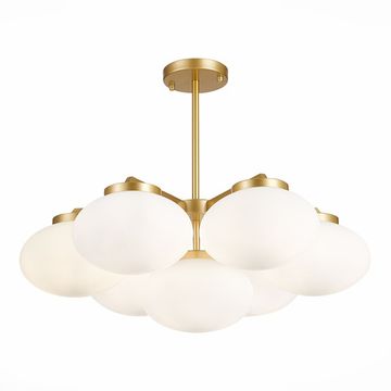 Люстра подвесная 7*E27 SL1503.203.07 золотистый/белый Modica ST-Luce