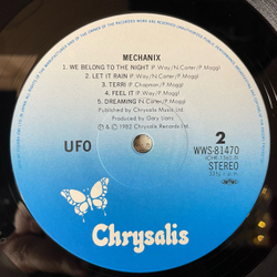 Винтажная виниловая пластинка LP UFO Mechanix (Япония 1982) (Без Оби)