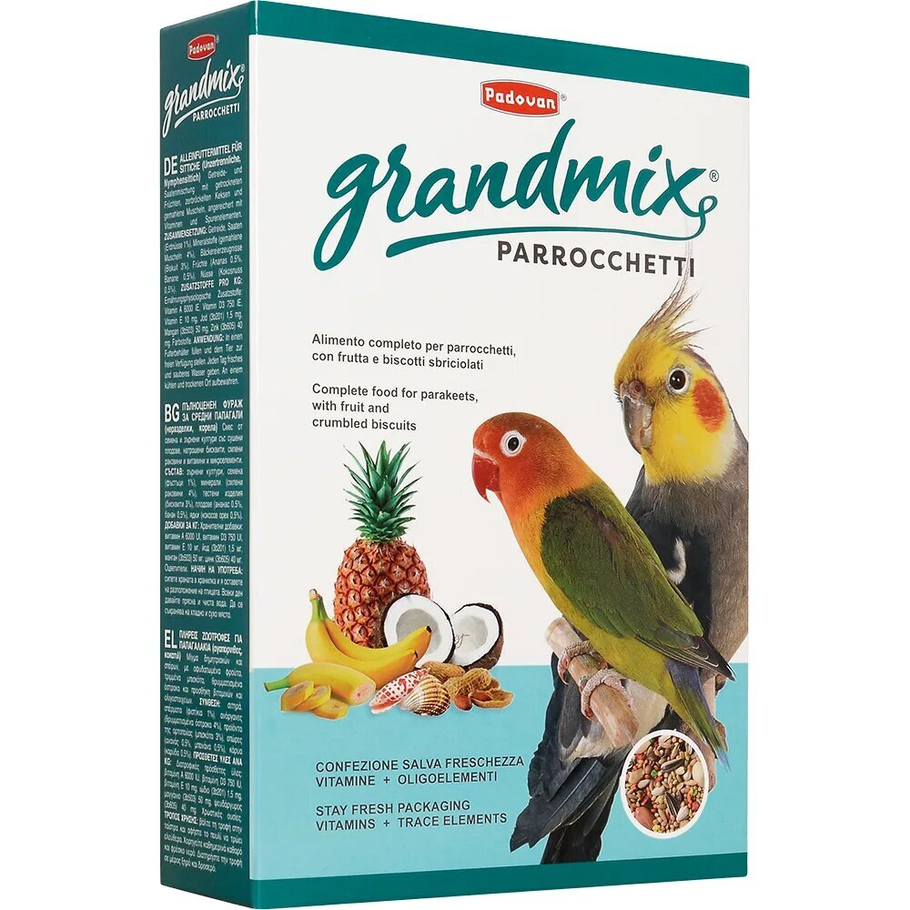 Основной корм для Средних попугаев 400гр PADOVAN Grandmix Parrocchetti