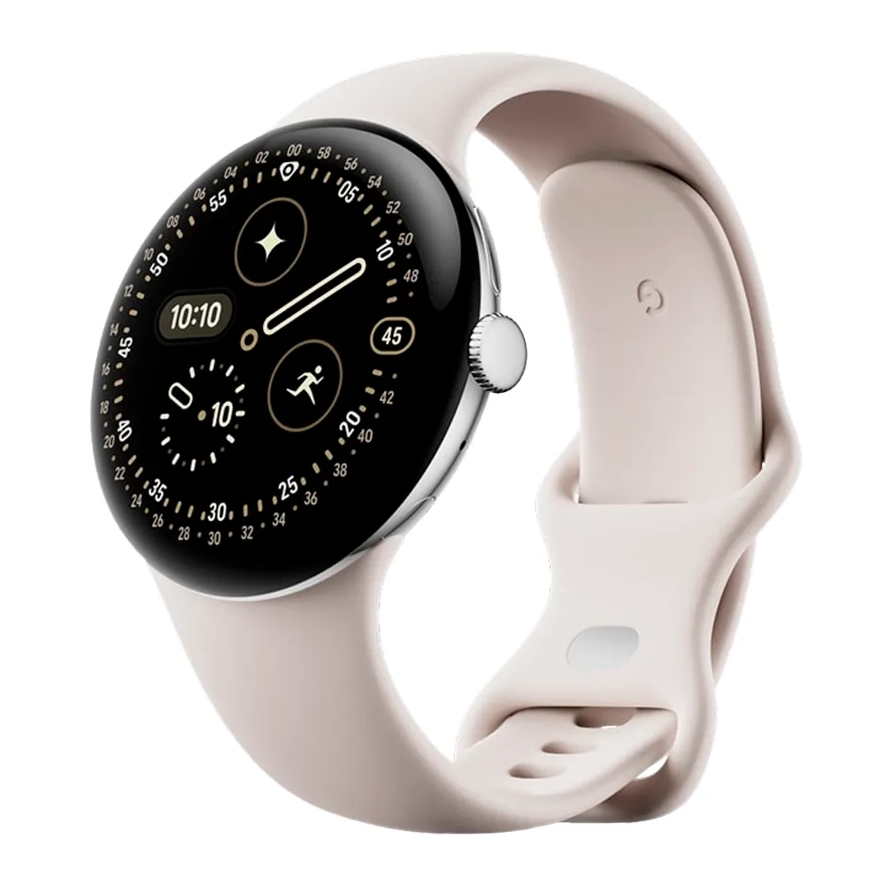 Умные часы Google Pixel Watch 4 Wi-Fi, 45mm, Polished Silver/Porcelain (Серебряный/Фарфоровый)