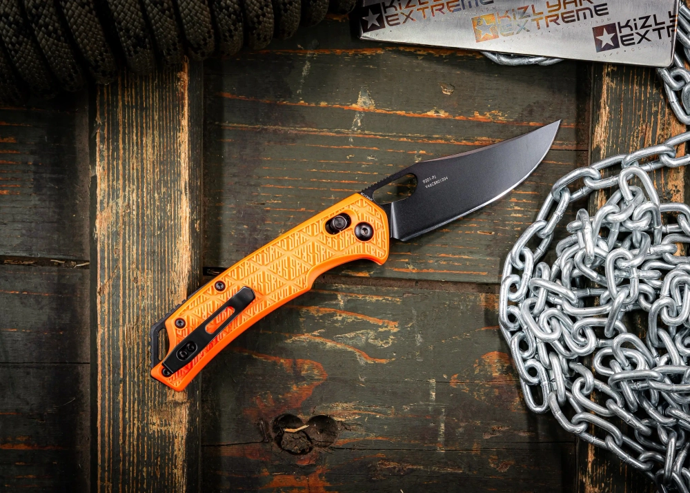 Складной нож SRM 9201-PJ BlackWash сталь 8Cr13MOV рукоять Orange FRN