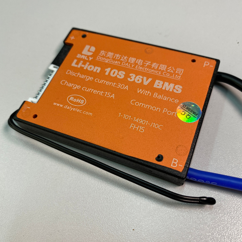 Плата Li ion BMS daly 10s36v 30A с термодатчиком
