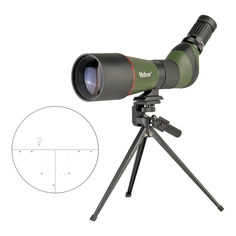 Зрительная труба Veber Defence 20-60x80 с сеткой на штативе с изображением сетки