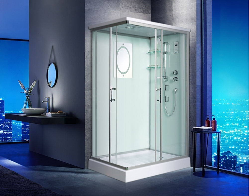 Душевая кабина WeltWasser WW500 Laine 1204 120x90 10000003273 профиль Хром стекло прозрачное