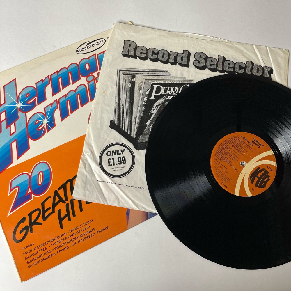 Винтажная виниловая пластинка LP Herman's Hermits 20 Greatest Hits (UK 1977)