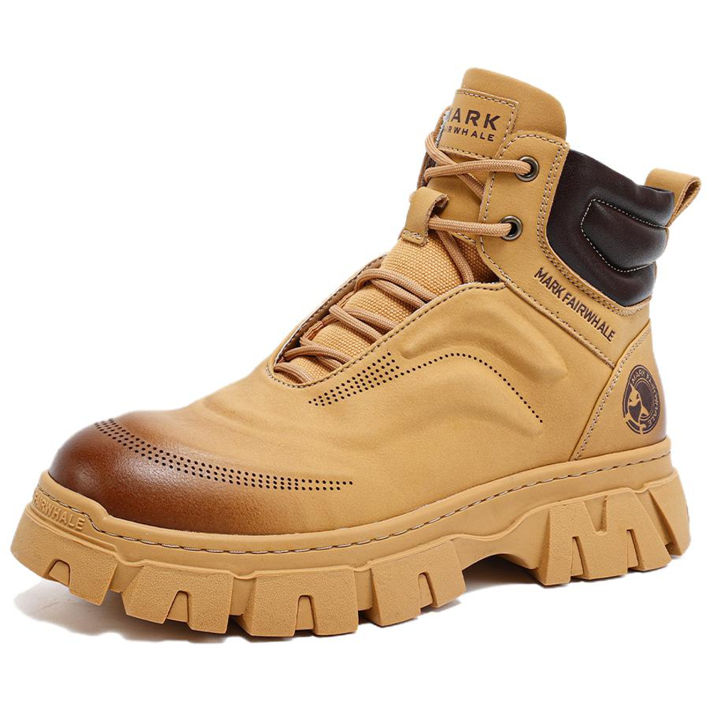 FAIRWHALE Short Mid Calf Combat Boots Men"s